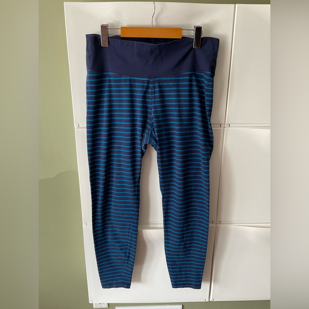 Navy and Blue Striped women Leggings